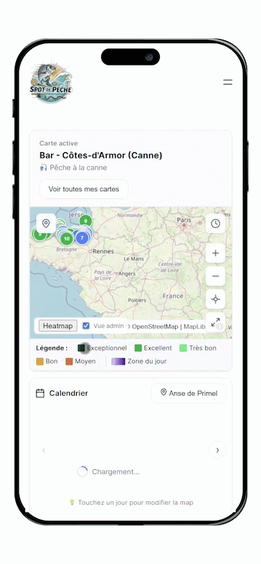 carte spot de peche